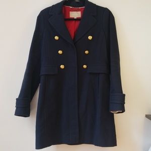 Banana Republic Navy trenchcoat with gold buttons